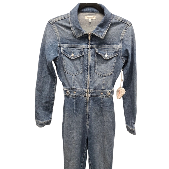 NWT GOOD AMERICAN DENIM JUMPSUIT Sz 1/ Small - Picture 2 of 16
